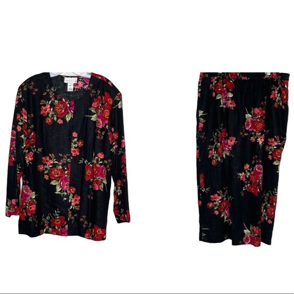 Vintage‎ Susan Graver Floral Skirt Set - Picture 1 of 11